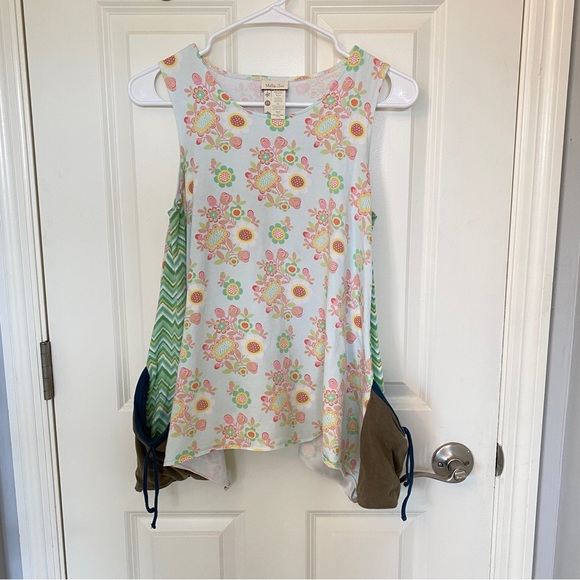 Matilda Jane Size 14 Caught In A Breeze Tunic Tank Top Shirt Hello Lovely - Picture 3 of 7